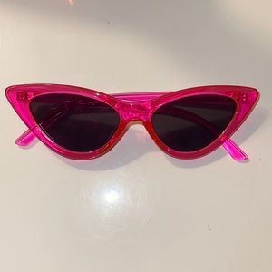 Pink cat eye sunglasses